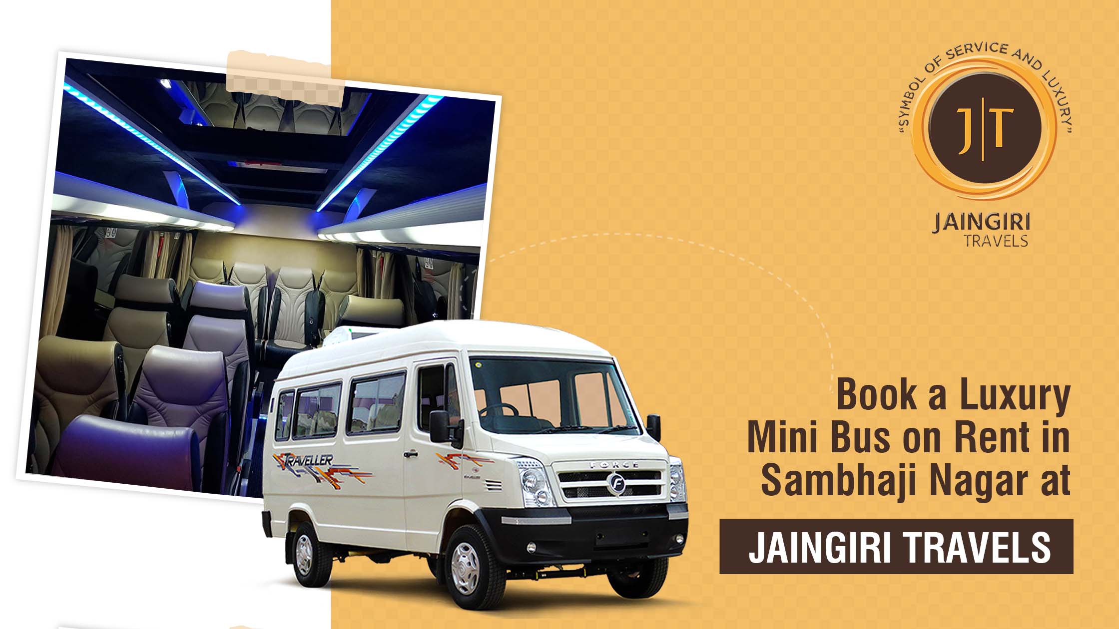 Mini Bus on Rent in Sambhaji Nagar at Jaingiri Travels