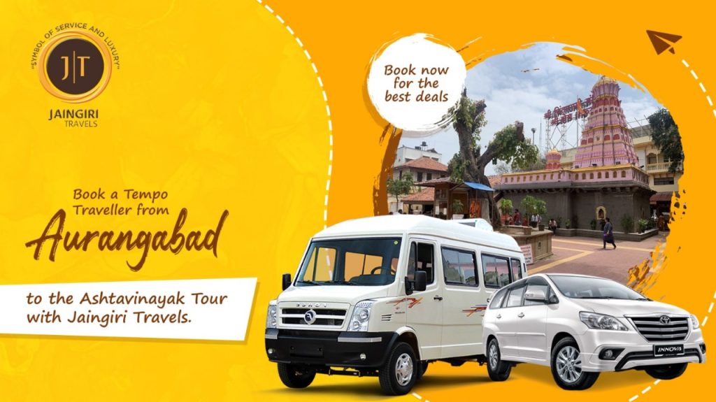 Book a Tempo Traveller from Aurangabad to the Ashtavinayak Tour with Jaingiri Travels.