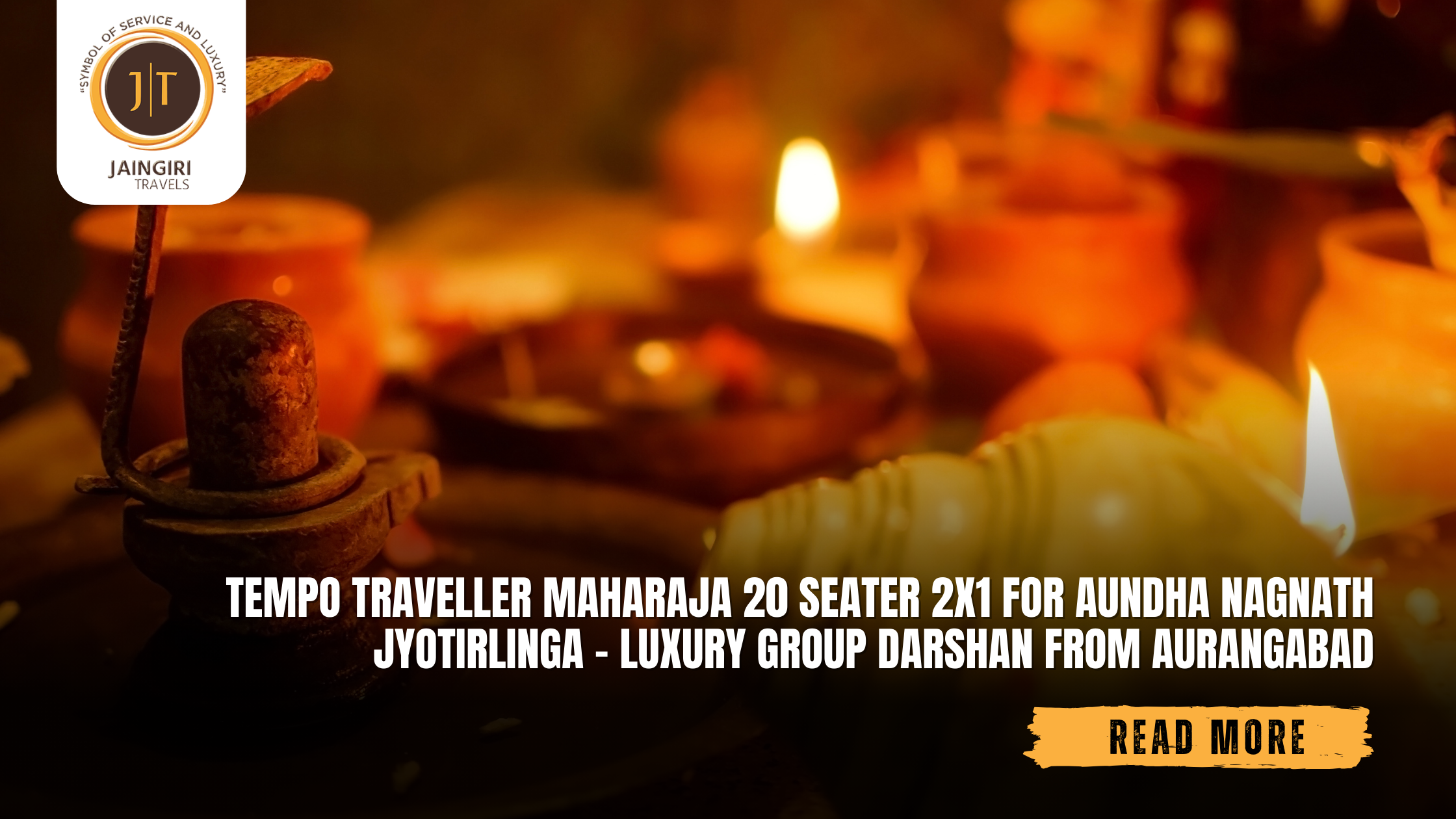 Tempo Traveller Maharaja 20 Seater 2x1 for Aundha Nagnath Jyotirlinga – Luxury Group Darshan from Aurangabad